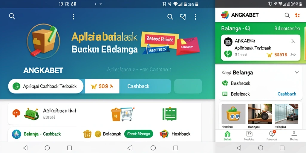 Tampilan antarmuka aplikasi ANGKABET yang memudahkan pengguna dalam berbelanja dan mendapatkan cashback.