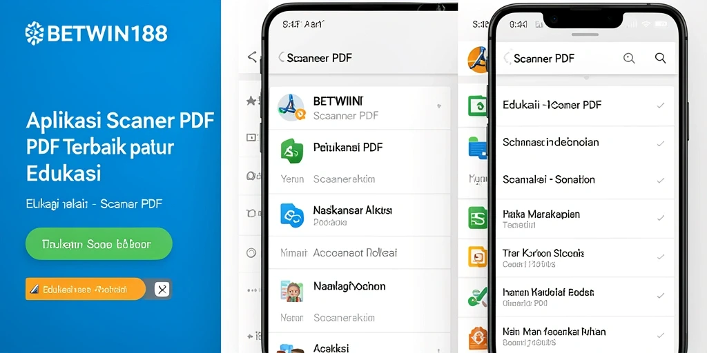 Antarmuka BETWIN188 yang intuitif untuk memindai dokumen PDF.