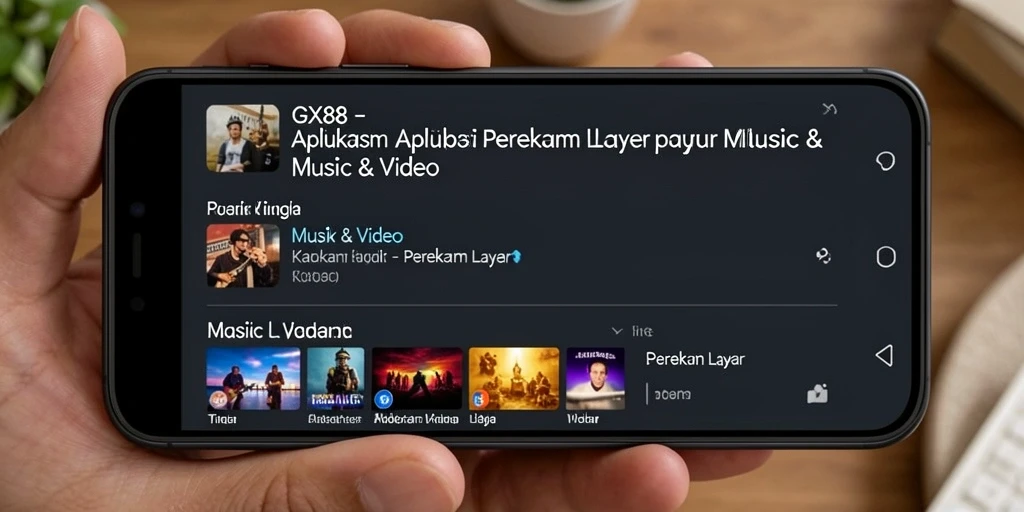 Antarmuka GX88 menampilkan fitur perekam layar yang intuitif dan mudah digunakan.