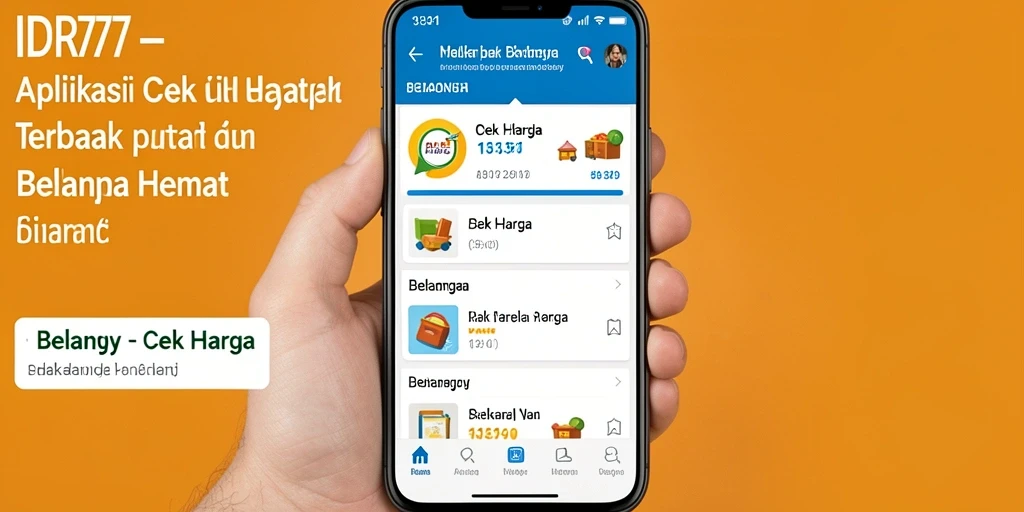 Tampilan antarmuka aplikasi Cek Harga IDR77 yang ramah pengguna.