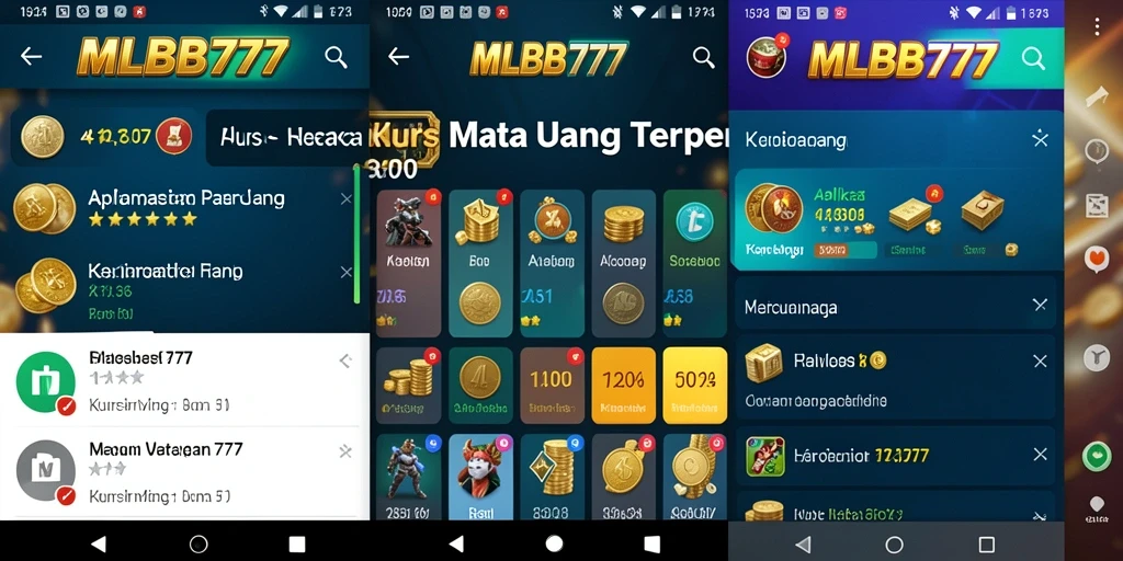 Antarmuka sederhana dan informatif dari MLBB777 untuk Kurs Mata Uang.