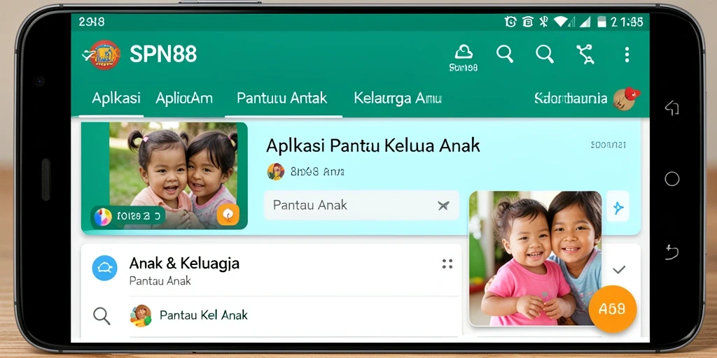 Antarmuka SPN88 menampilkan fitur Pantau Anak yang intuitif dan ramah pengguna.