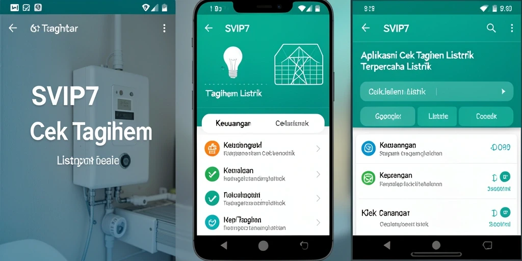 Tampilan antarmuka SVIP7 untuk cek tagihan listrik.