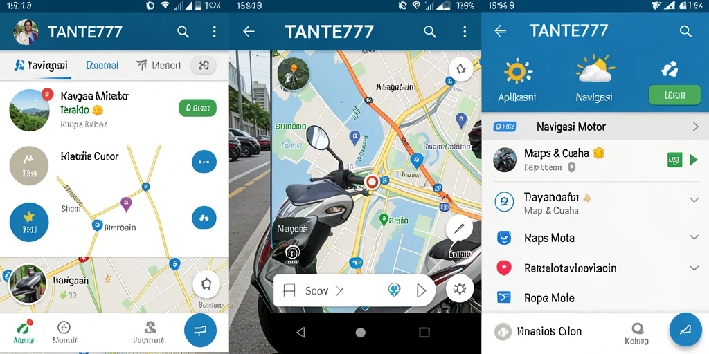 Antarmuka TANTE777 untuk Navigasi Motor yang intuitif dan informatif.