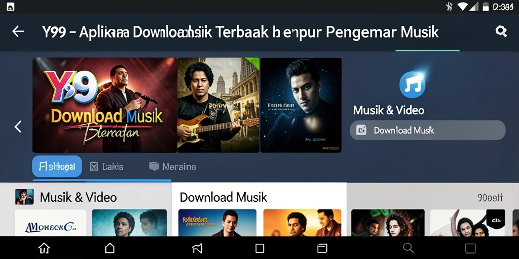 Tampilan antarmuka Y89 untuk Download Musik yang menarik dan mudah digunakan.